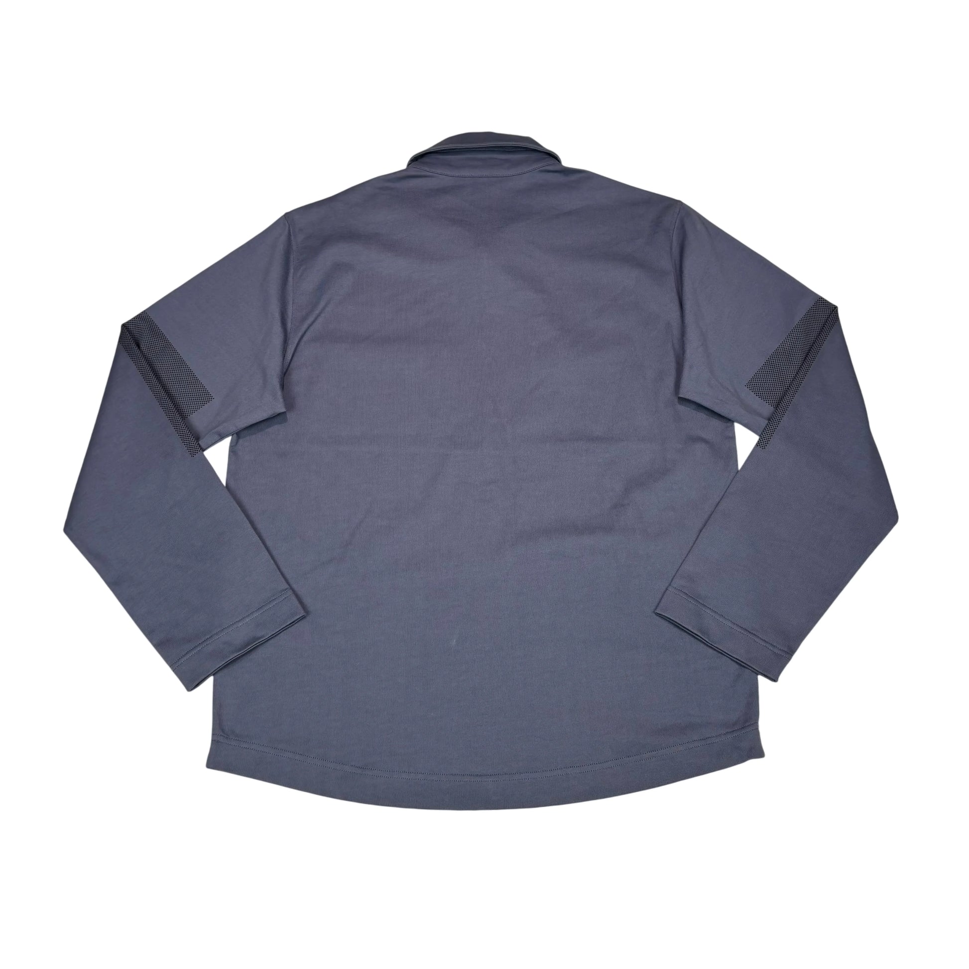 Stone Island Blue Technical Logo Spell Out Arm Detail Overshirt Jacket