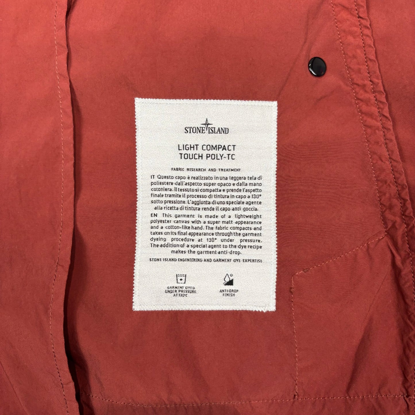 Stone Island Red/Brown Compass Patch Collared Overshirt Jacket