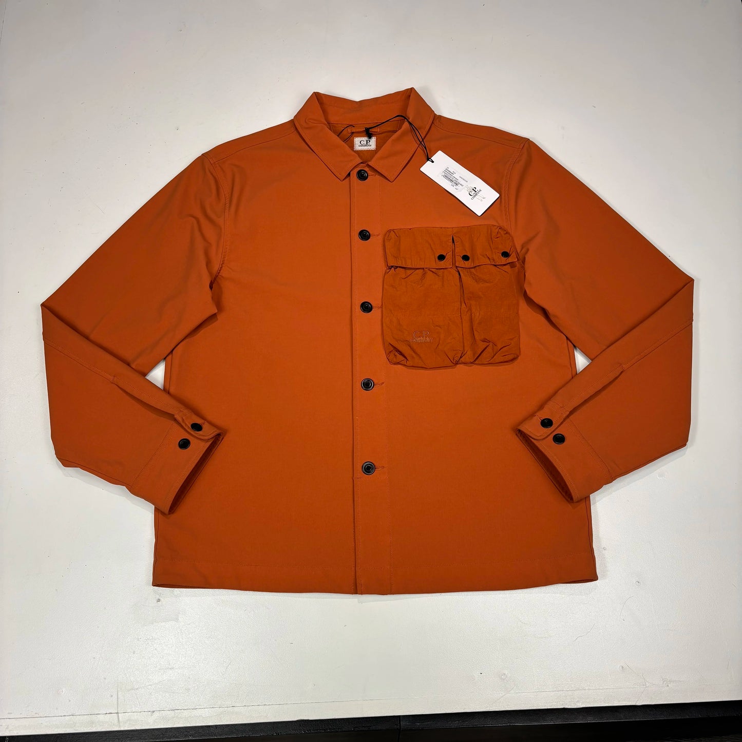 Stone Island Red/Brown Compass Patch Collared Overshirt Jacket