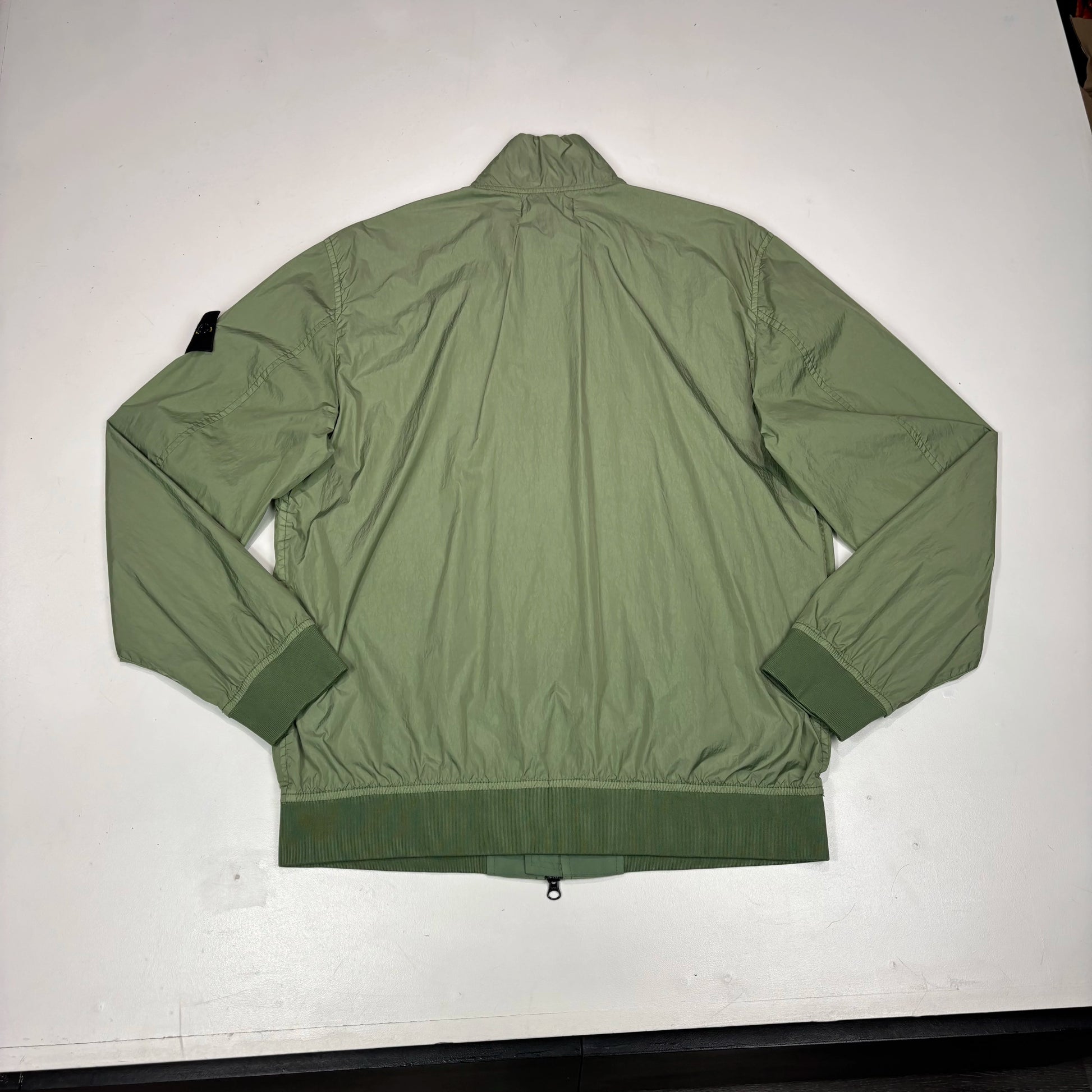 Stone Island Green Garment Dyed Crinkle Reps NY Jacket