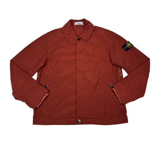 Stone Island Red/Brown Compass Patch Collared Overshirt Jacket