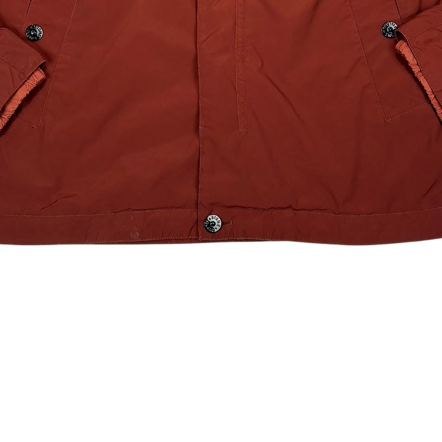 Stone Island Red/Brown Compass Patch Collared Overshirt Jacket