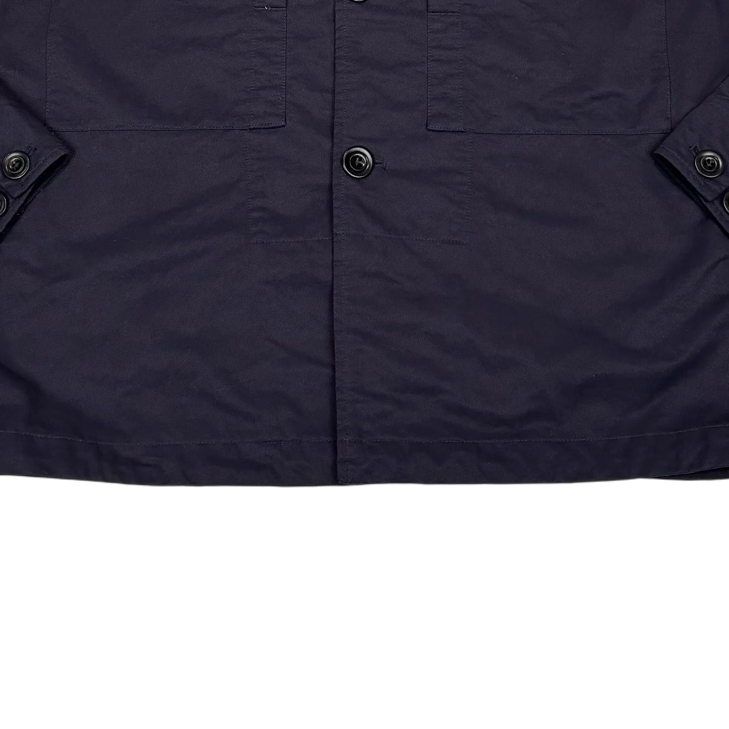 Cp Company Navy Single Goggle Button Up Overshirt