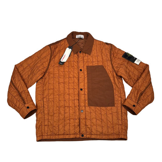 Stone Island Orange Quilted Nylon Stella Jacket