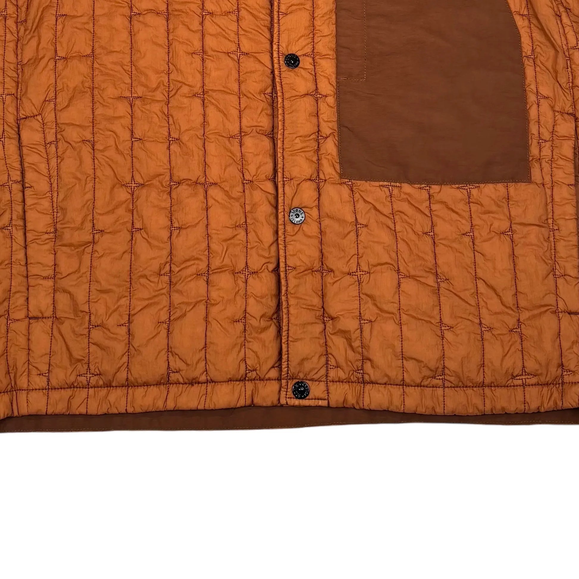 Stone Island Orange Quilted Nylon Stella Jacket