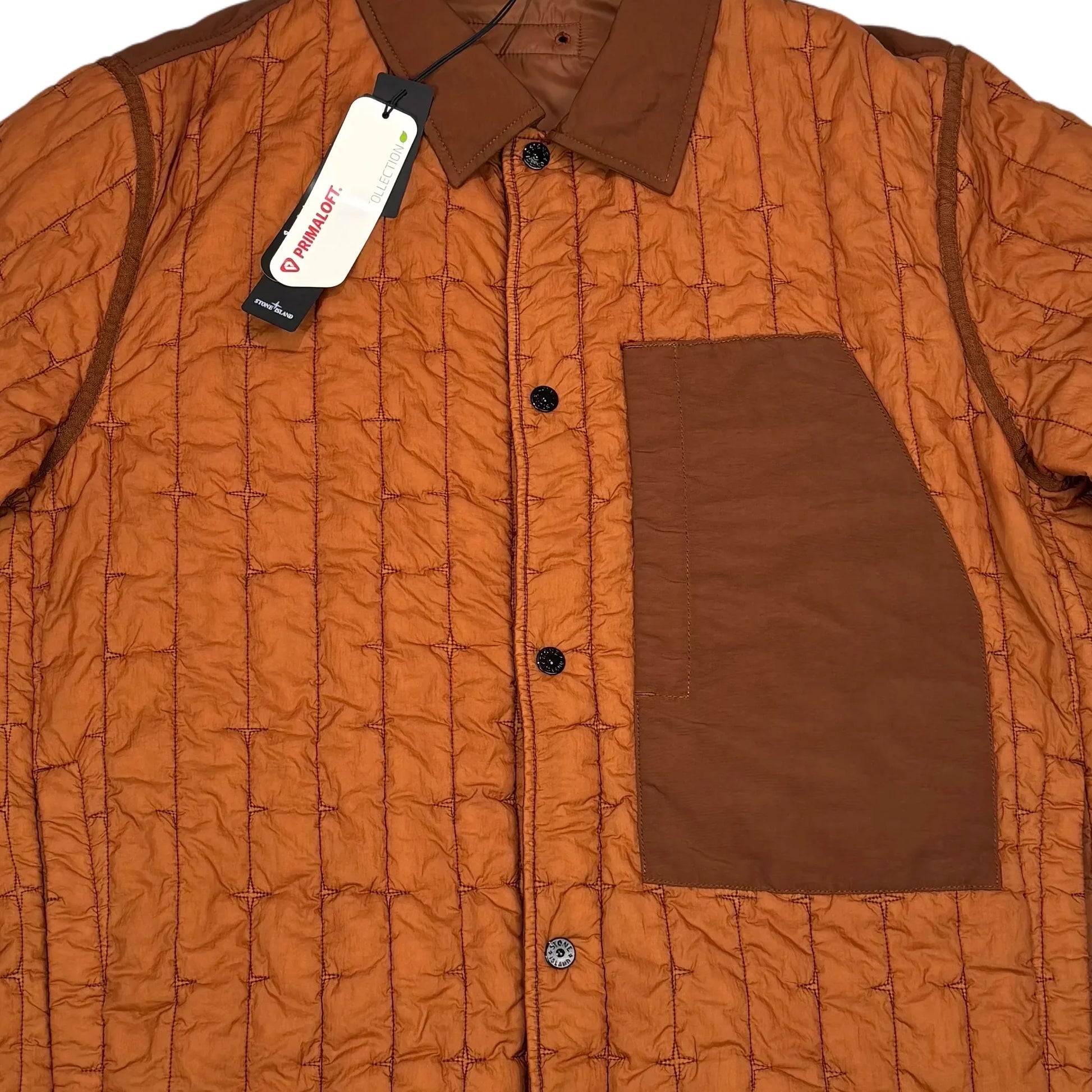 Stone Island Orange Quilted Nylon Stella Jacket