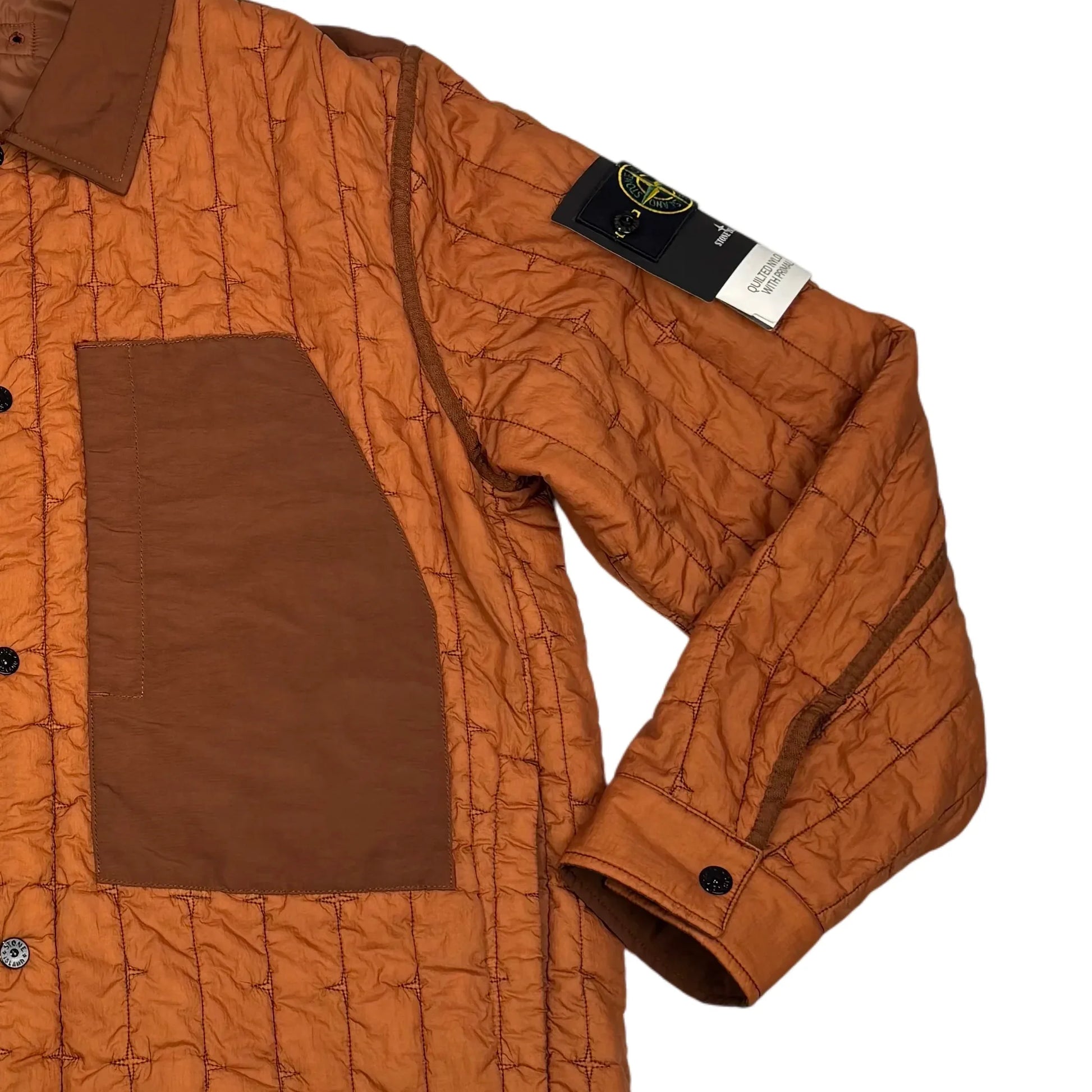 Stone Island Orange Quilted Nylon Stella Jacket