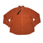 Stone Island Orange Embroidered Spell Out Overshirt Jacket