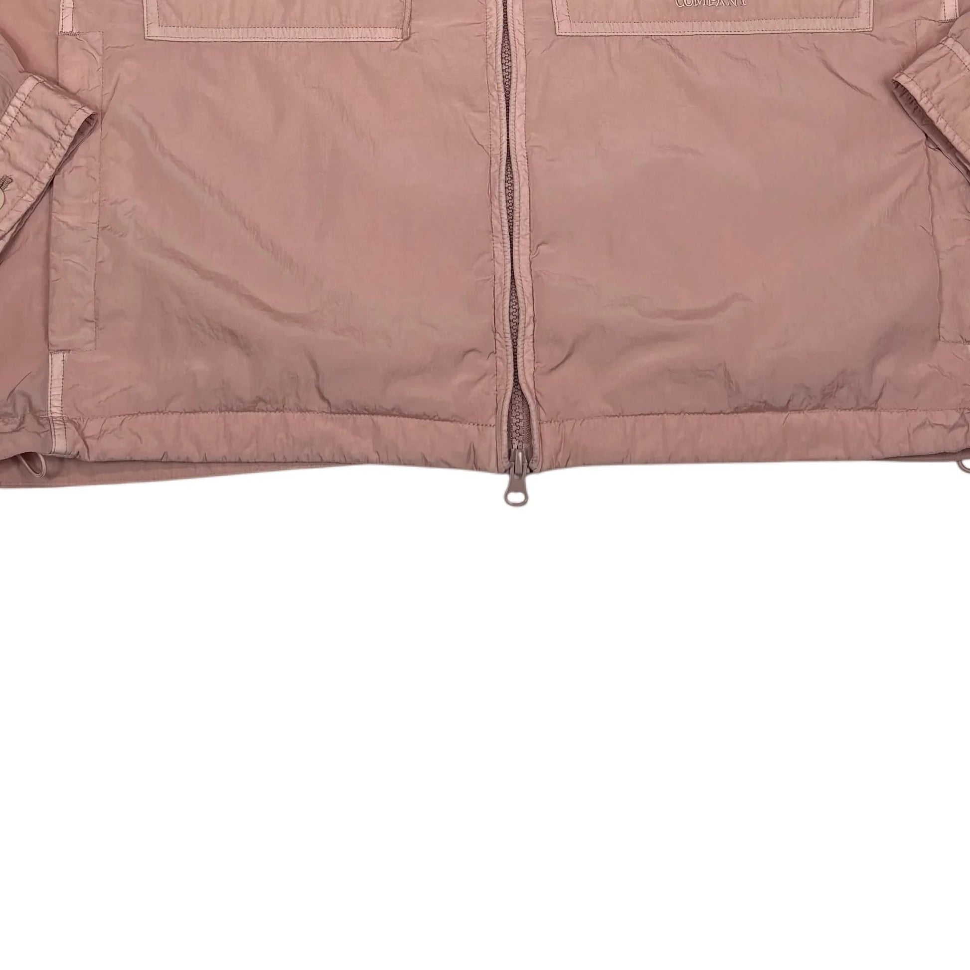 C.p. Company Pink Embroidered Spell Out Lightweight Jacket