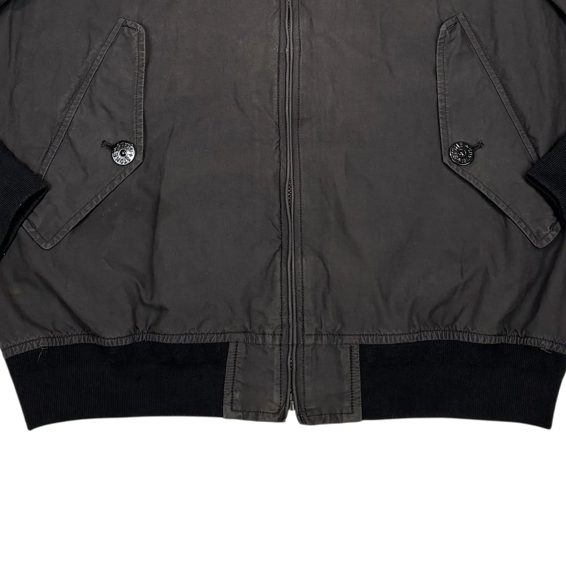 Stone Island Grey Hooded Bomber Jacket
