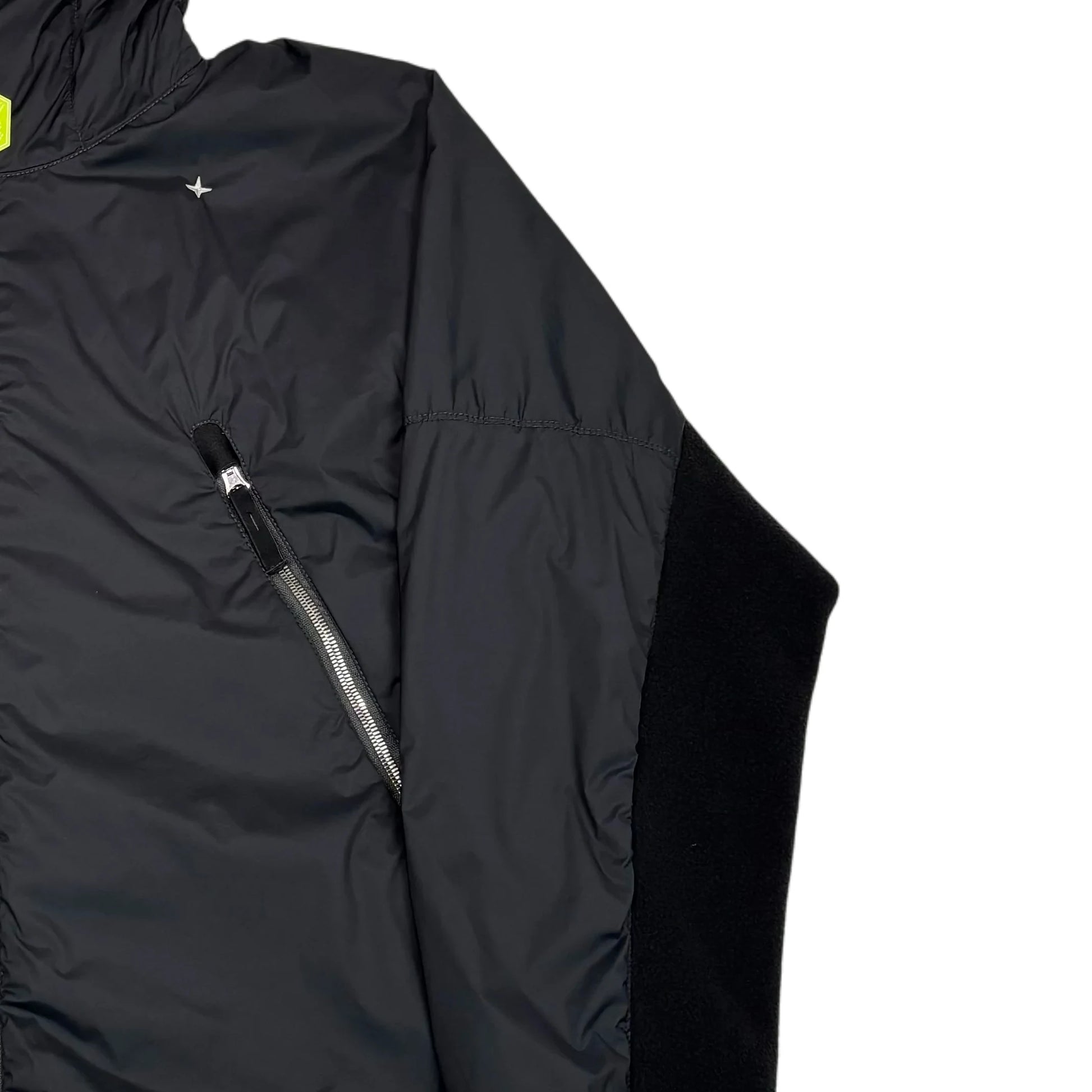 Stone Island Black Marina Logo Skin Touch Nylon-TC S.I. Stellina Hooded Jacket