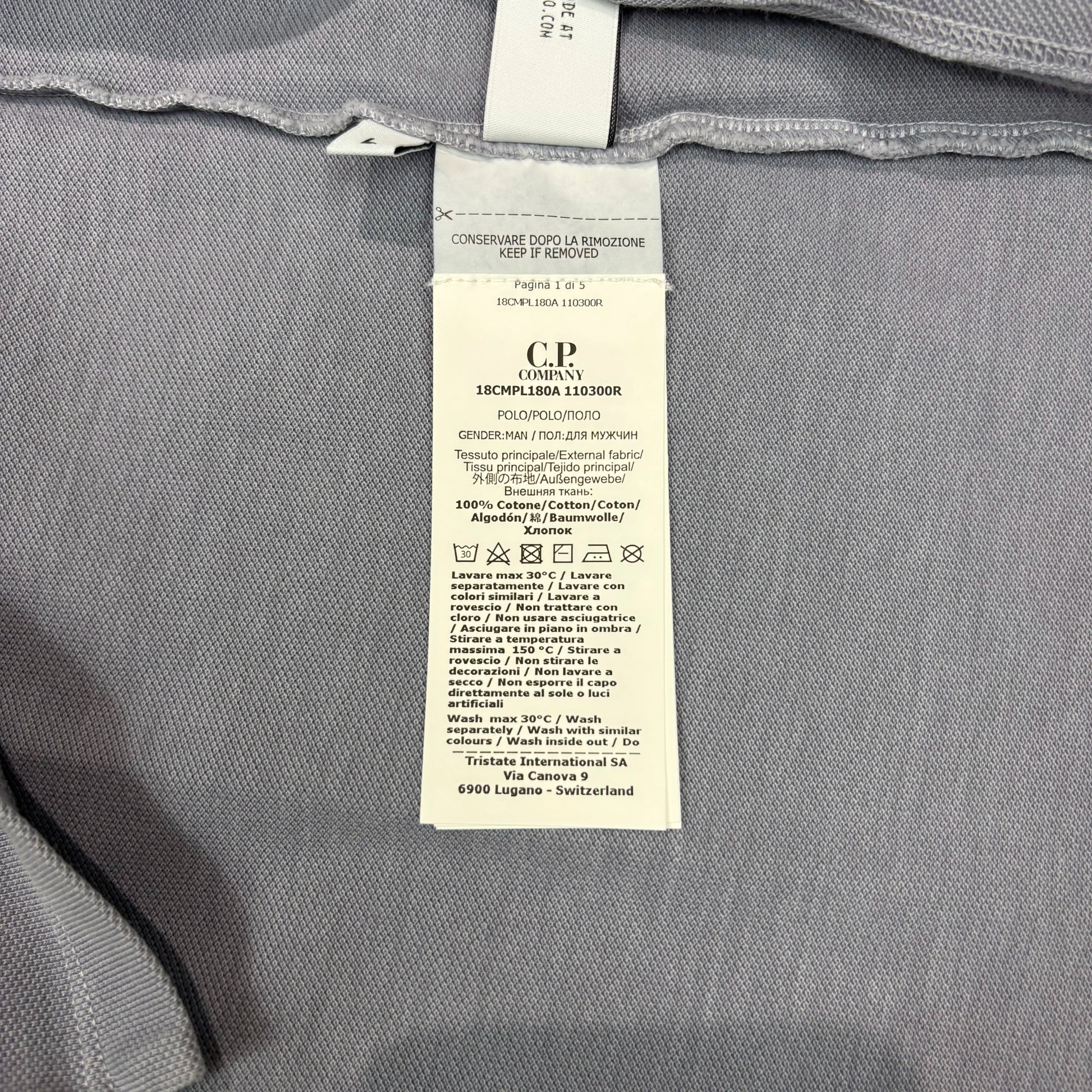 C.p. Company Light Blue Polo Shirt