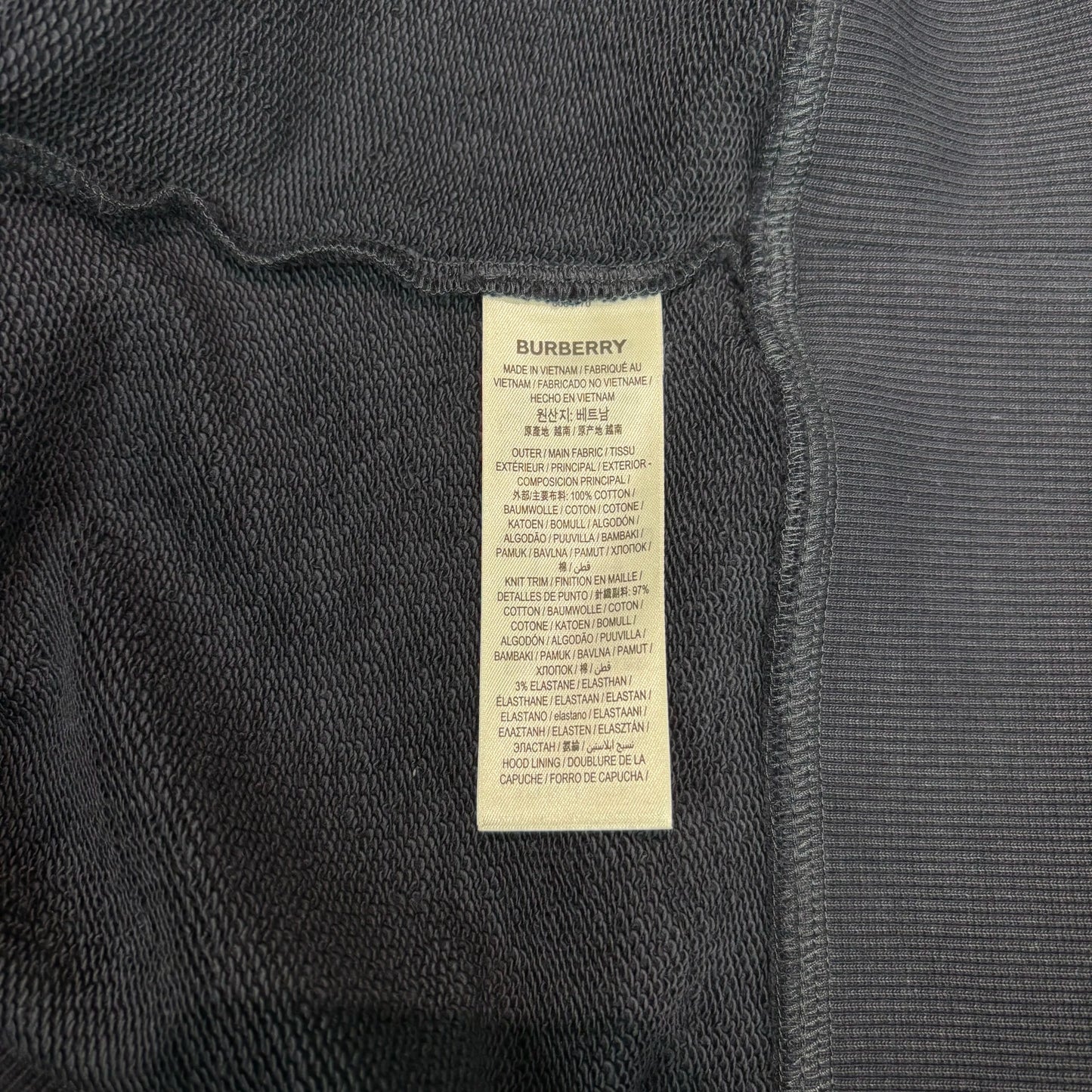 Burberry Navy Inside Check Zip Hoodie