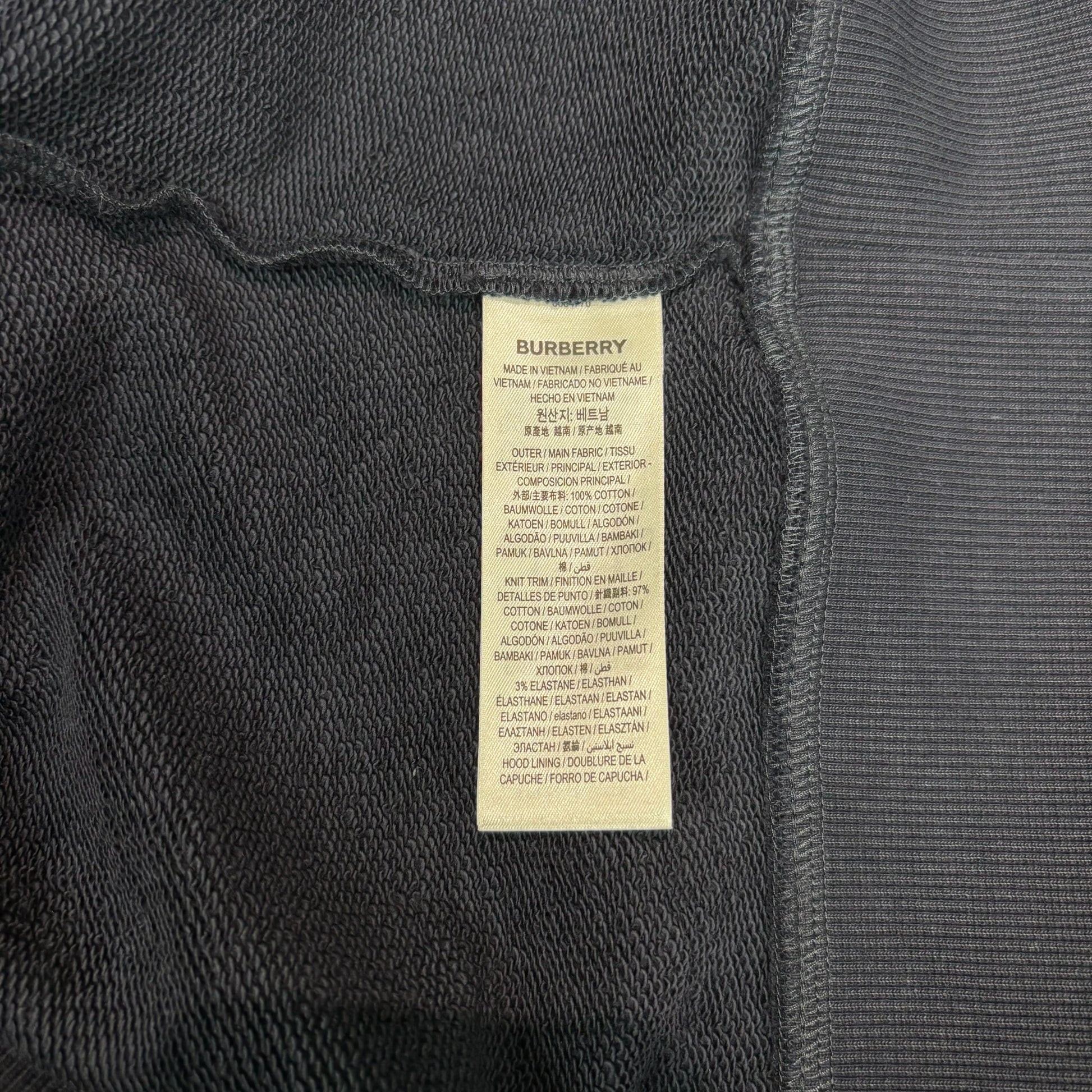 Burberry Navy Inside Check Zip Hoodie