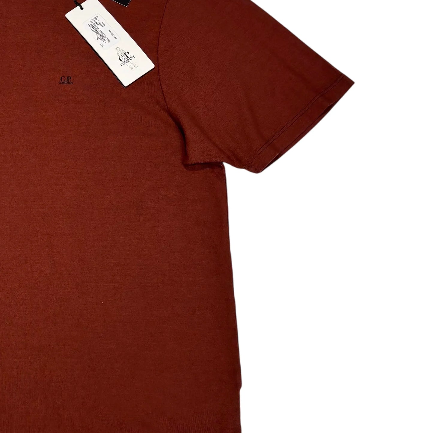 C.p. Company Burgundy Spell Out Logo T-shirt