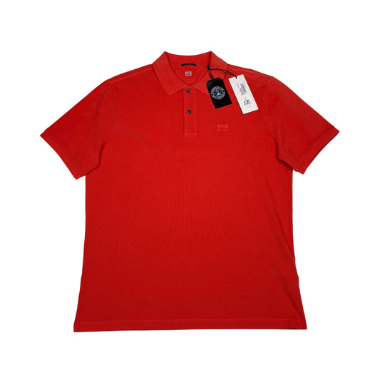 C.p. Company Red Box Logo Polo Shirt