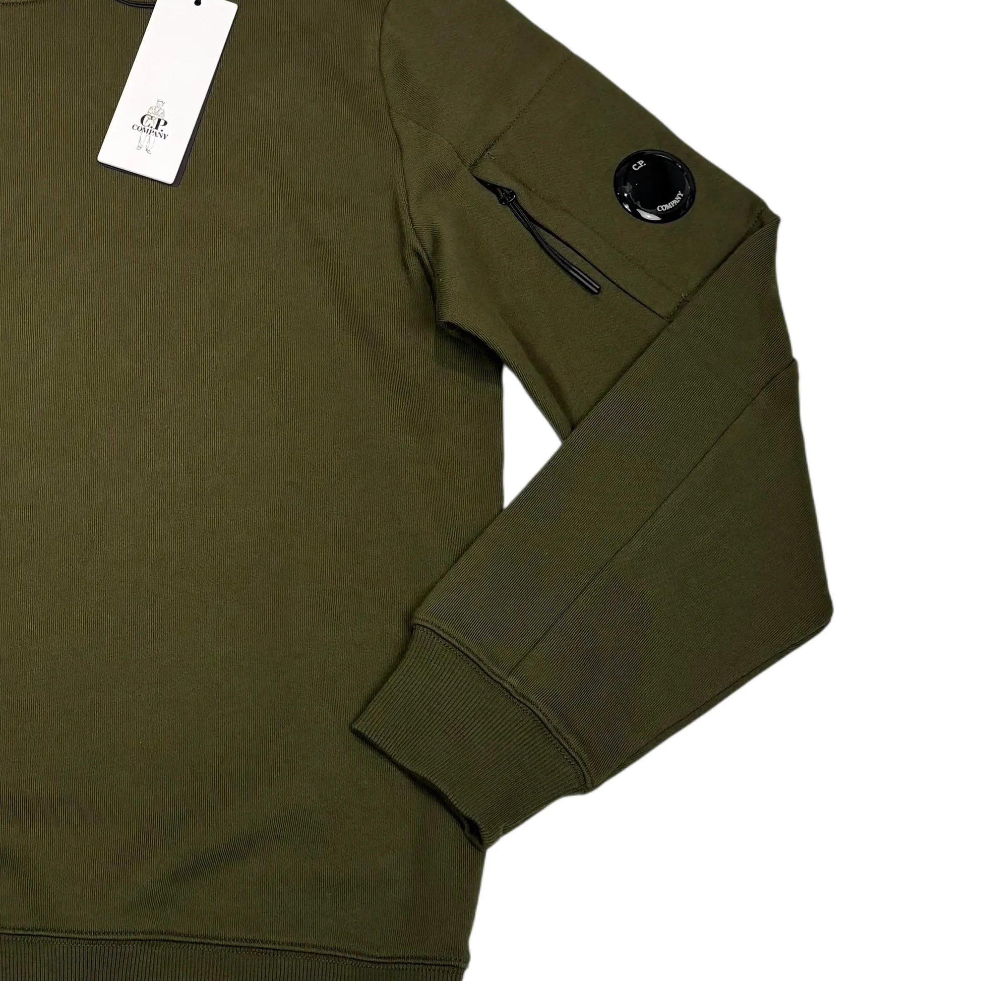 C.p. Company Green Single Goggle Crewneck Jumper