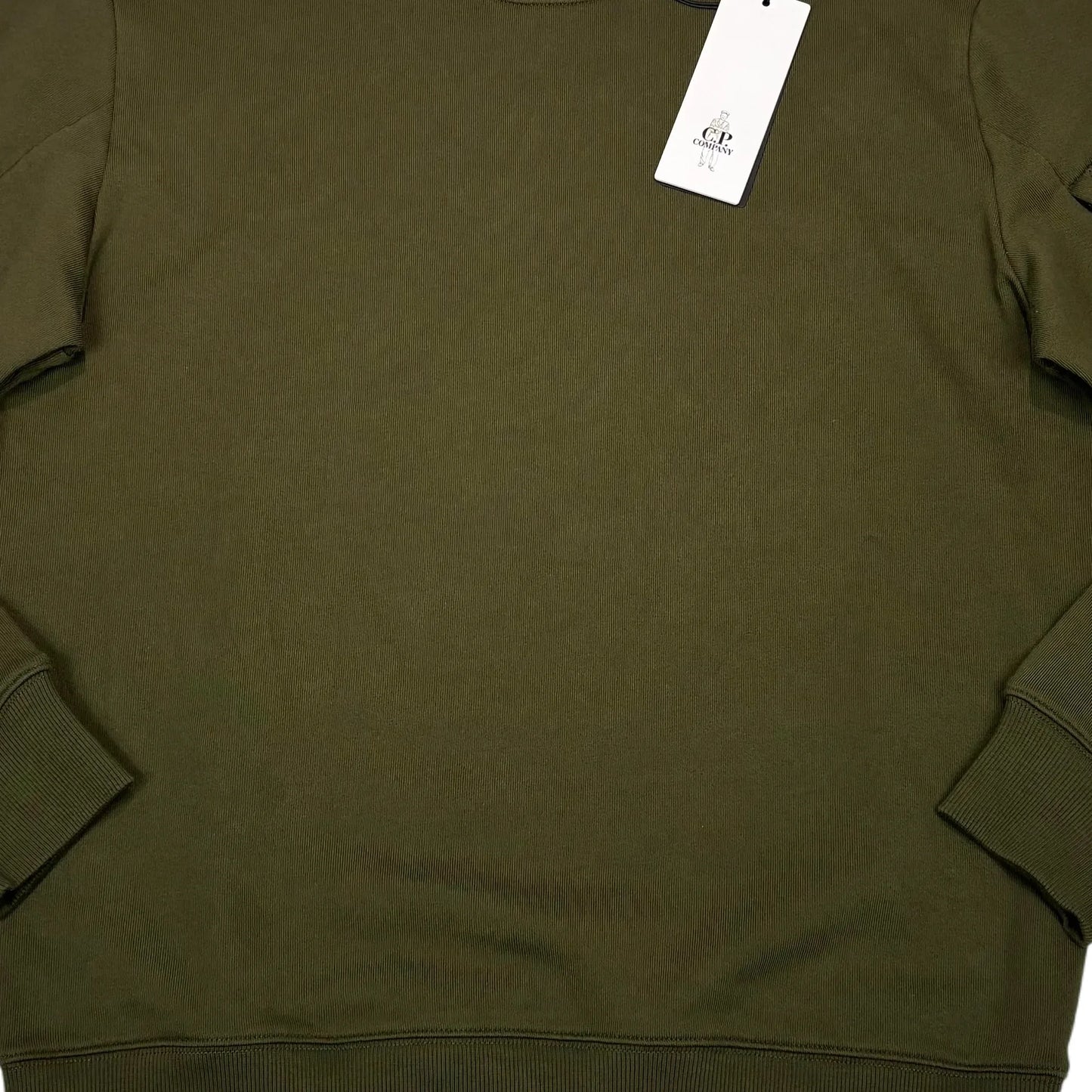 C.p. Company Green Single Goggle Crewneck Jumper