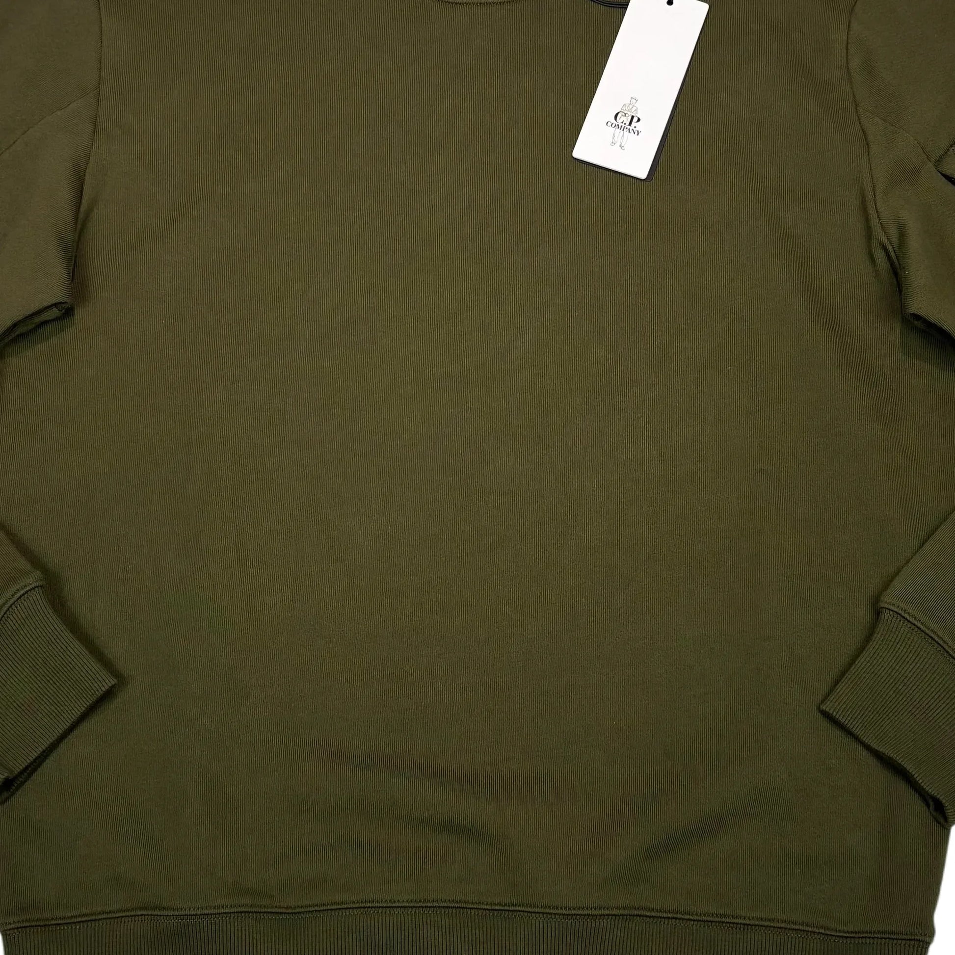 C.p. Company Green Single Goggle Crewneck Jumper