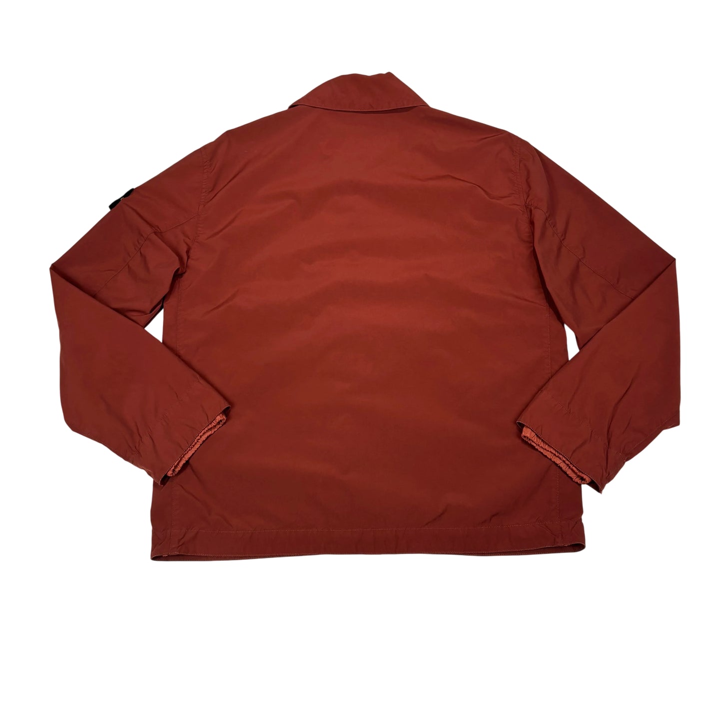 Stone Island Red/Brown Compass Patch Collared Overshirt Jacket