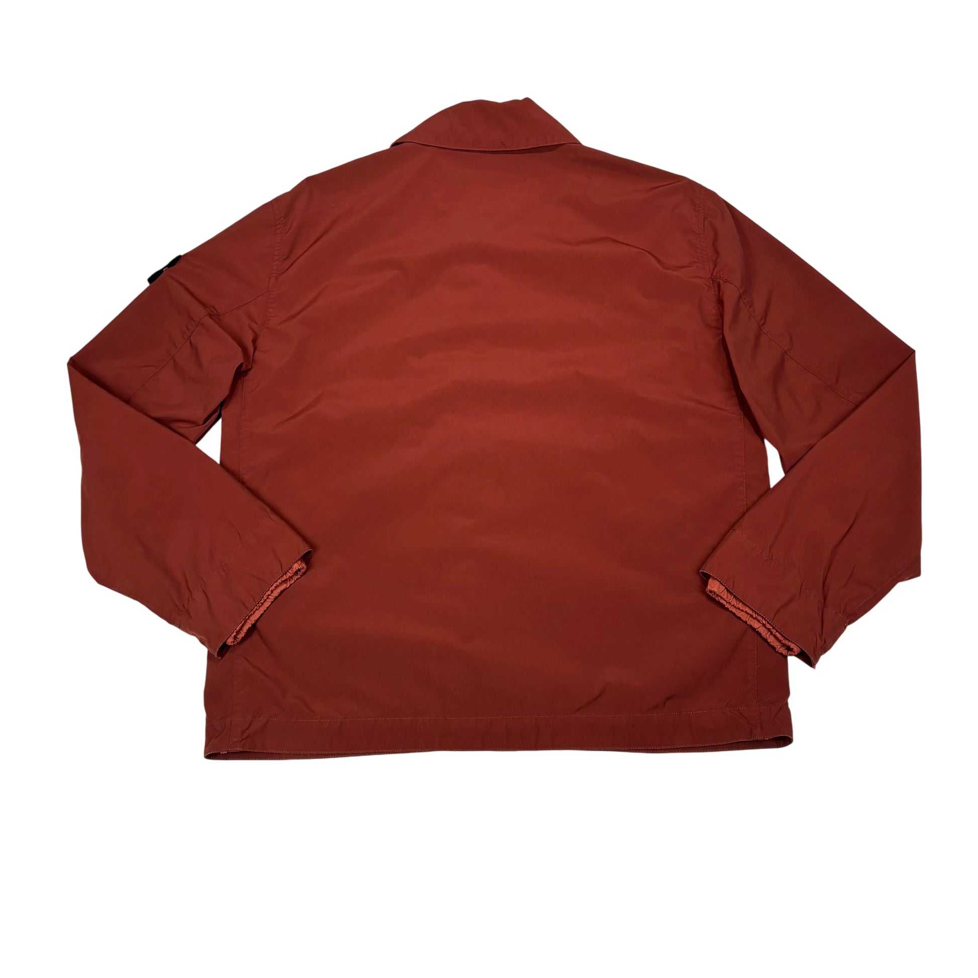 Stone Island Red/Brown Compass Patch Collared Overshirt Jacket