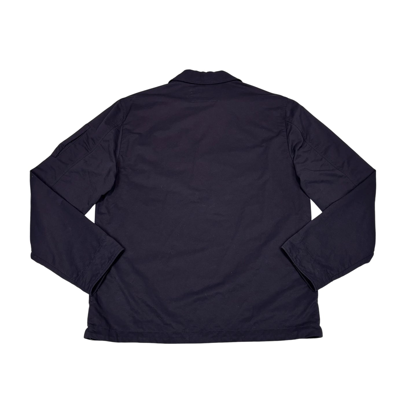 Cp Company Navy Single Goggle Button Up Overshirt