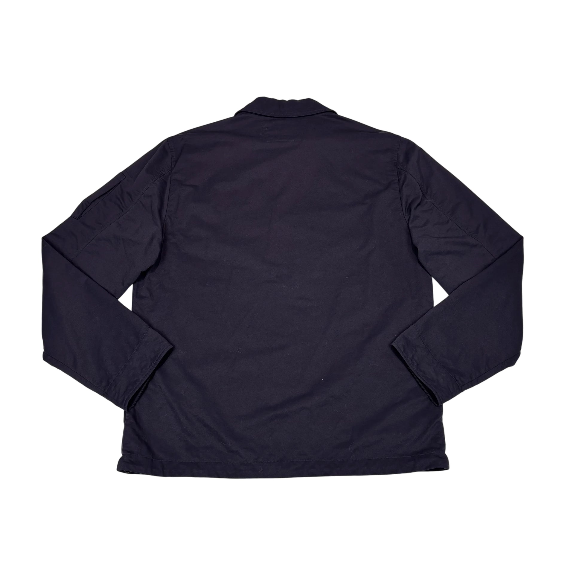 Cp Company Navy Single Goggle Button Up Overshirt