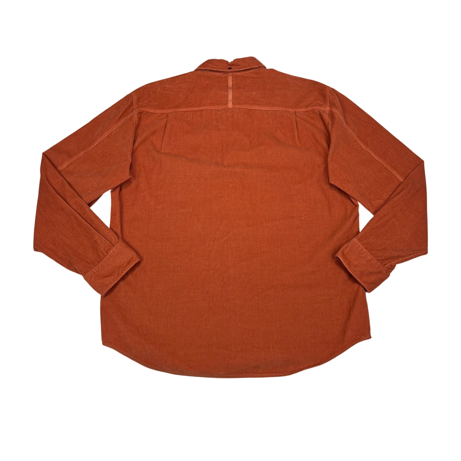 Stone Island Orange Embroidered Spell Out Overshirt Jacket