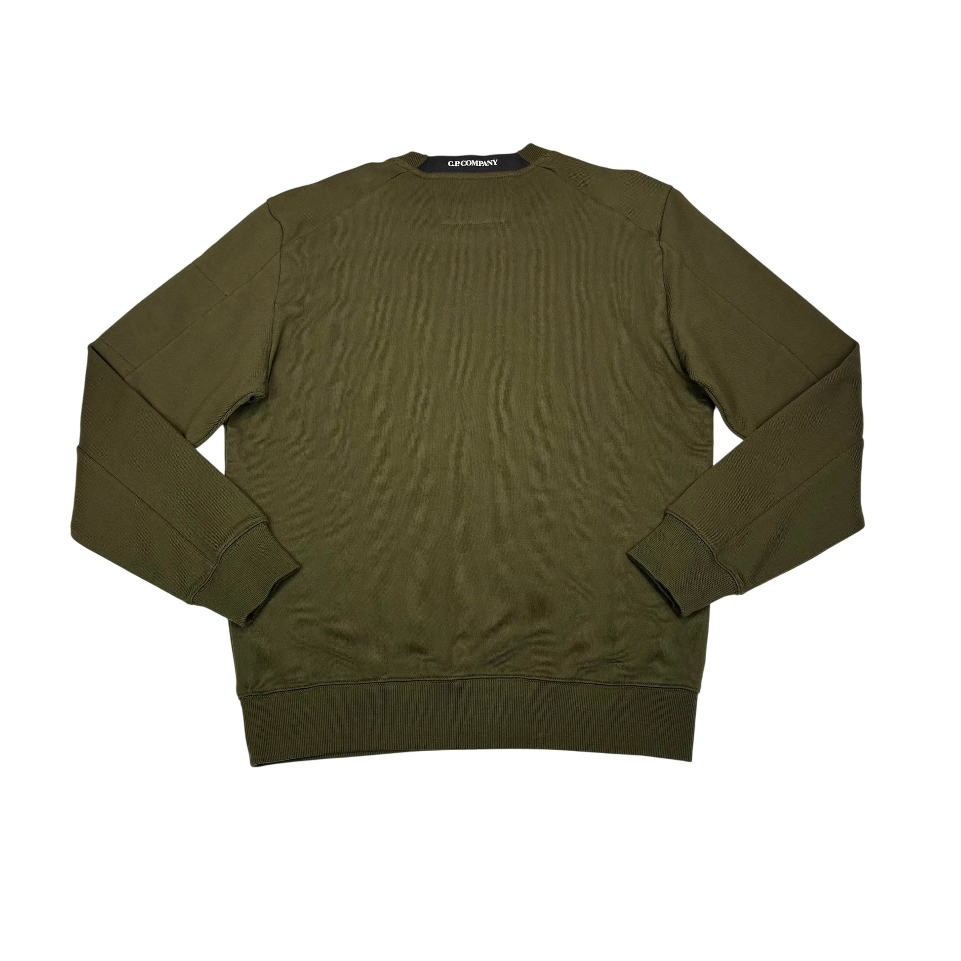 C.p. Company Green Single Goggle Crewneck Jumper