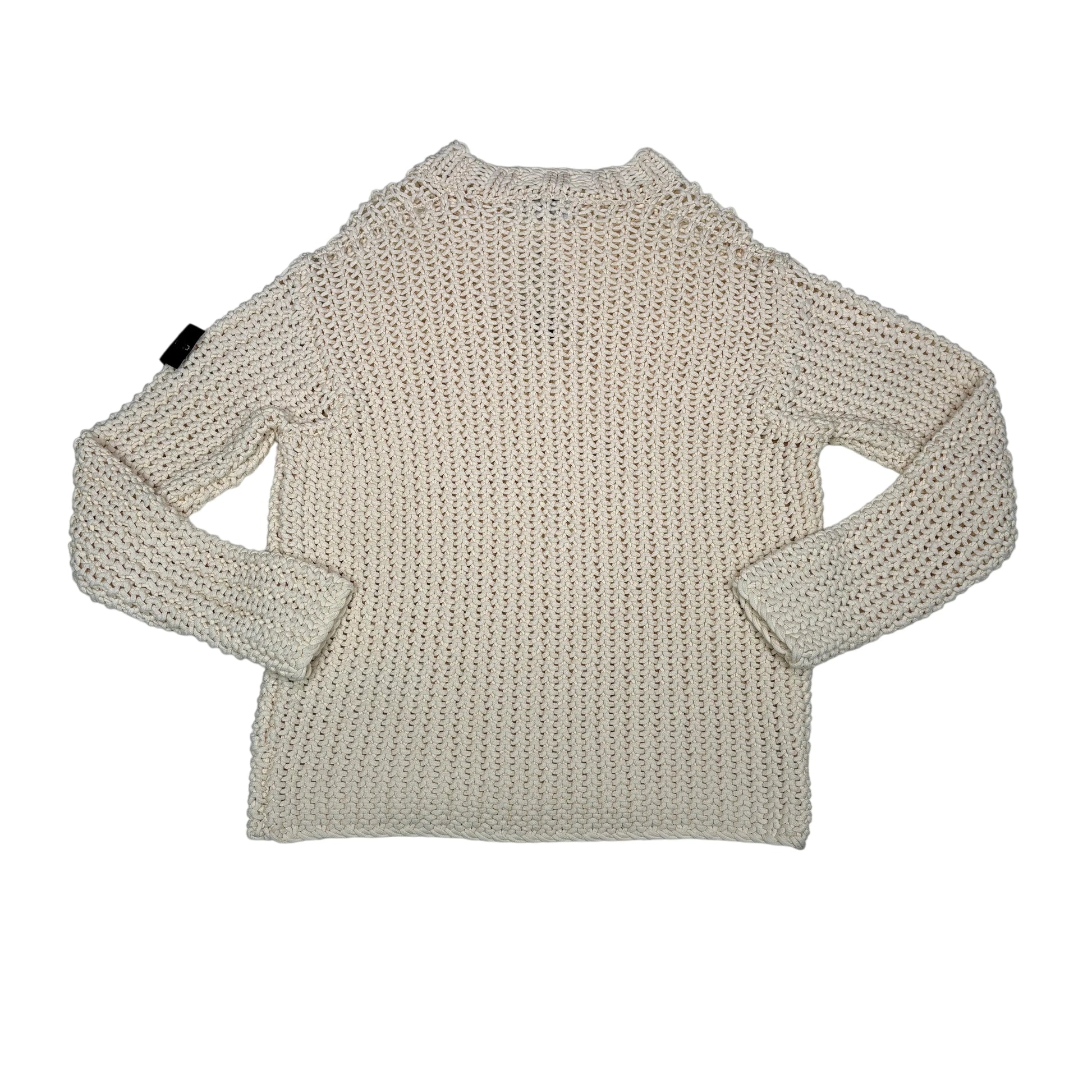 Stone Island White Knit Special Process UV Reactive Jumper Sweater