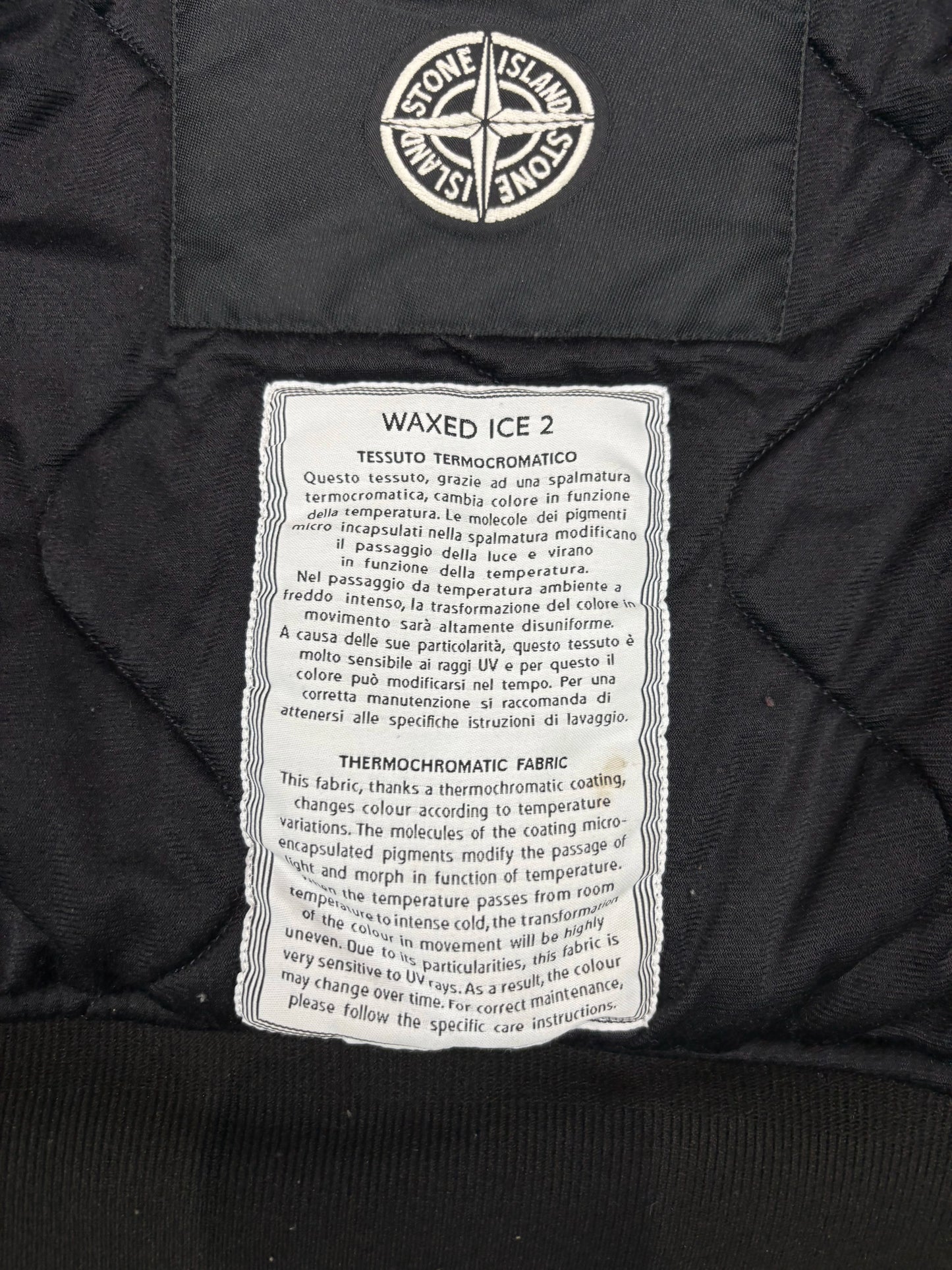Stone Island Green Special Process Waxed Ice Jacket