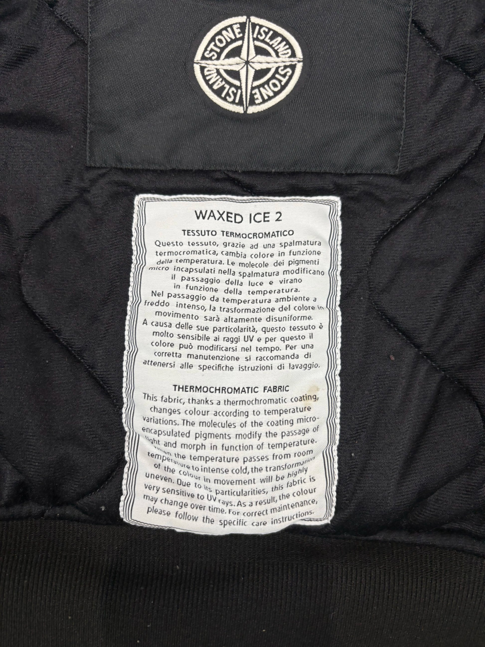 Stone Island Green Special Process Waxed Ice Jacket