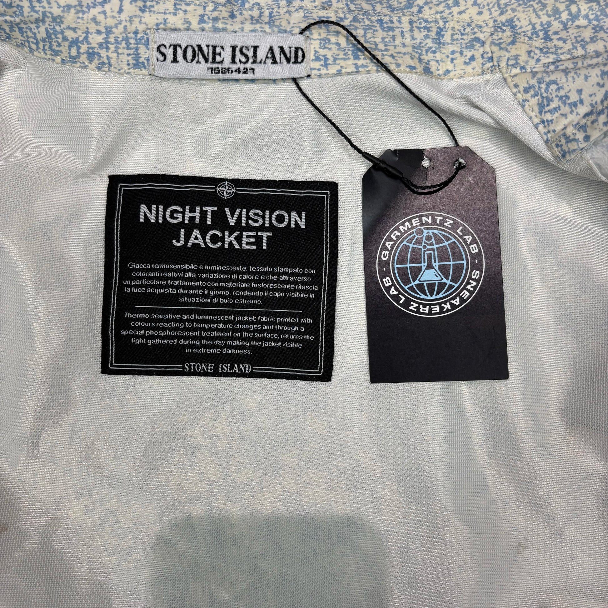 Stone Island White Night Vision Jacket Special Process Jacket