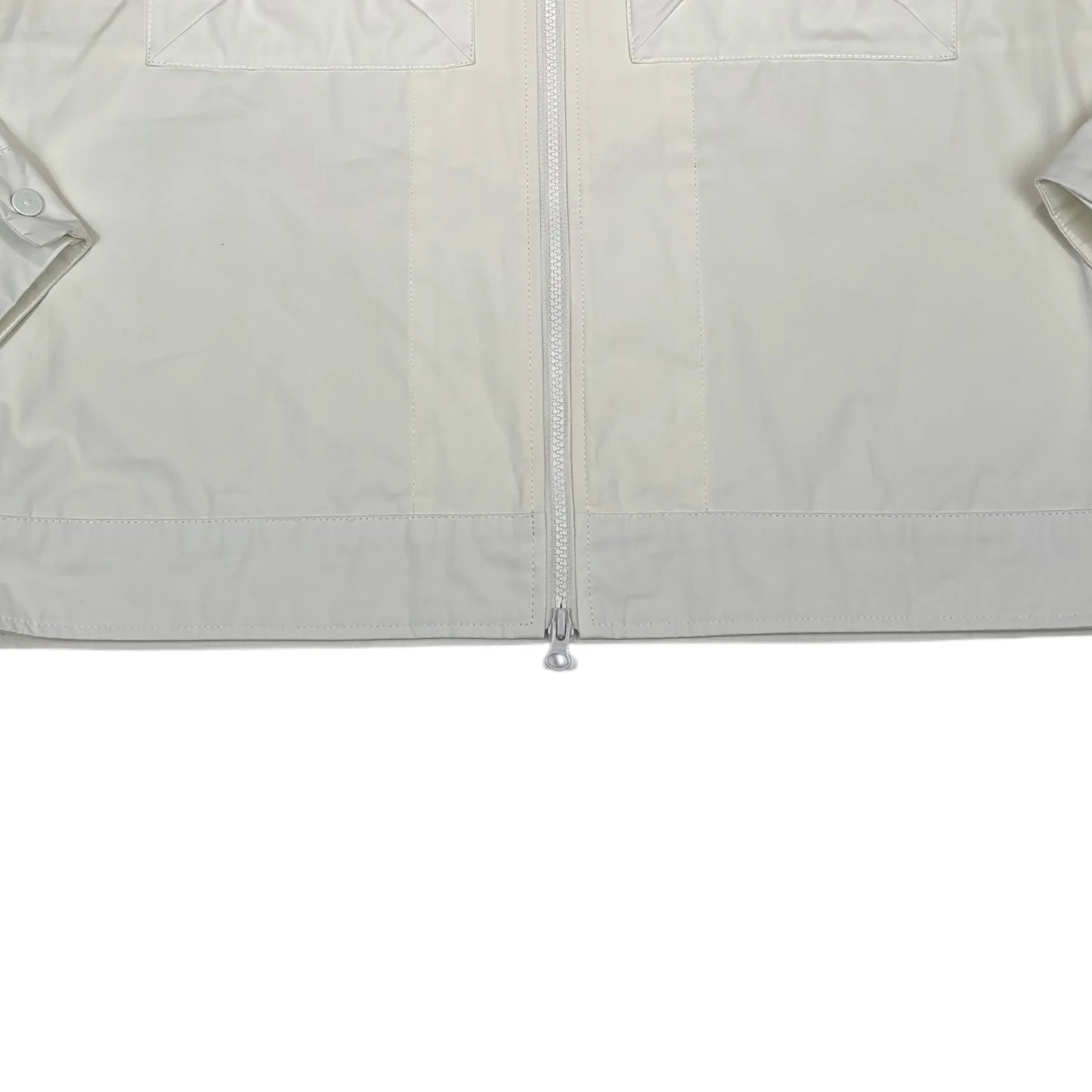 Stone Island White Ghost Badge Collared Overshirt Jacket