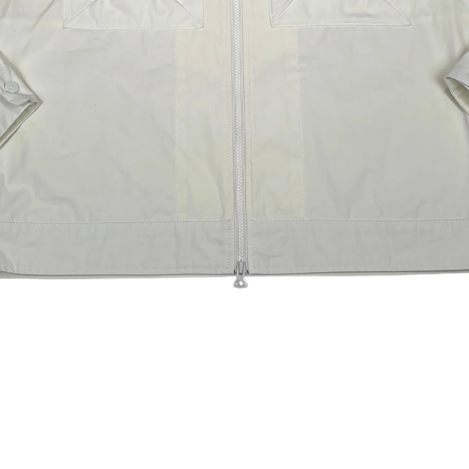 Stone Island White Ghost Badge Collared Overshirt Jacket