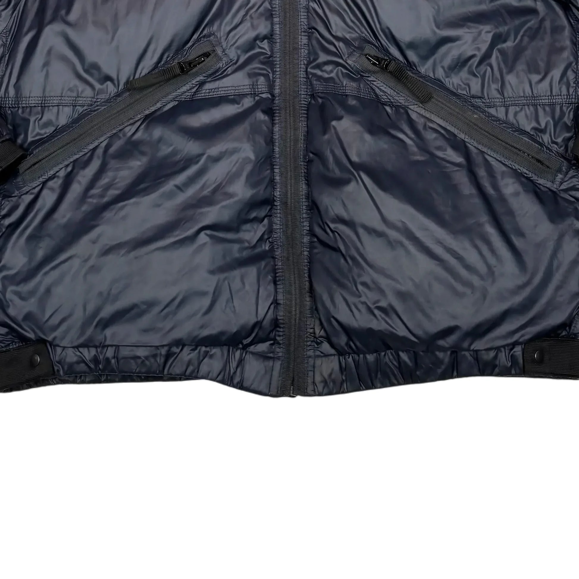 Stone Island Navy Mesh Badge Goose Down Puffer Jacket