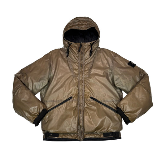 Stone Island Brown Special Process Iced Down Puffer Jacket