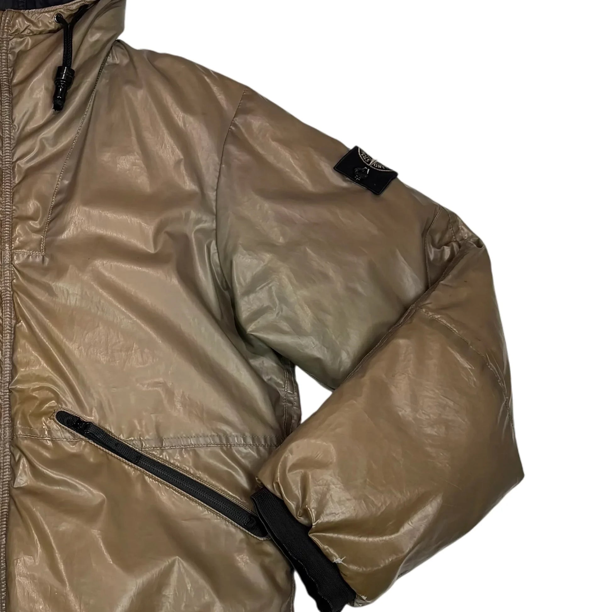 Stone Island Brown Special Process Iced Down Puffer Jacket