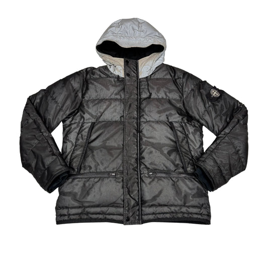 Stone Island Grey Special Process Reflective Puffer Jacket