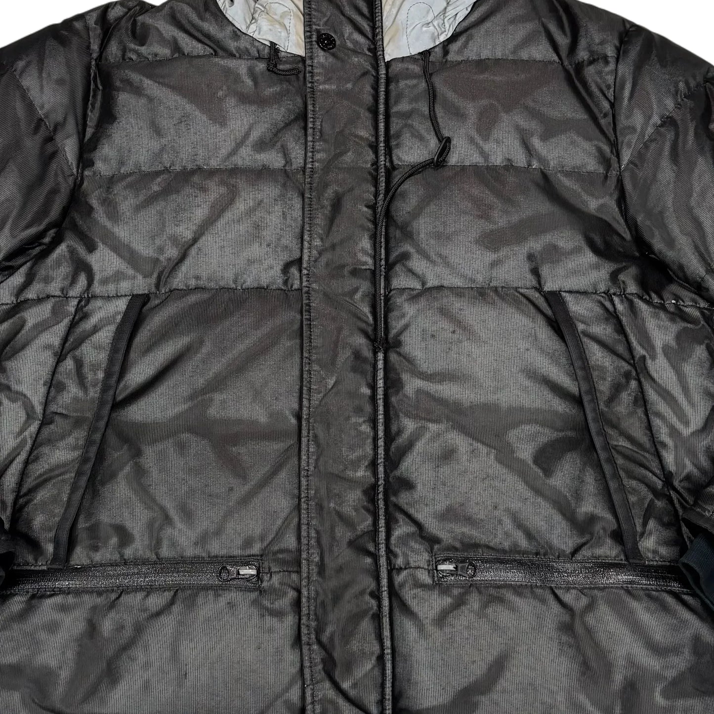 Stone Island Grey Special Process Reflective Puffer Jacket