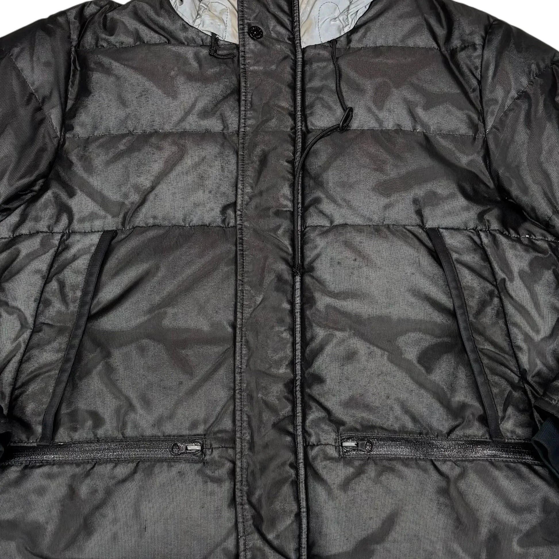 Stone Island Grey Special Process Reflective Puffer Jacket