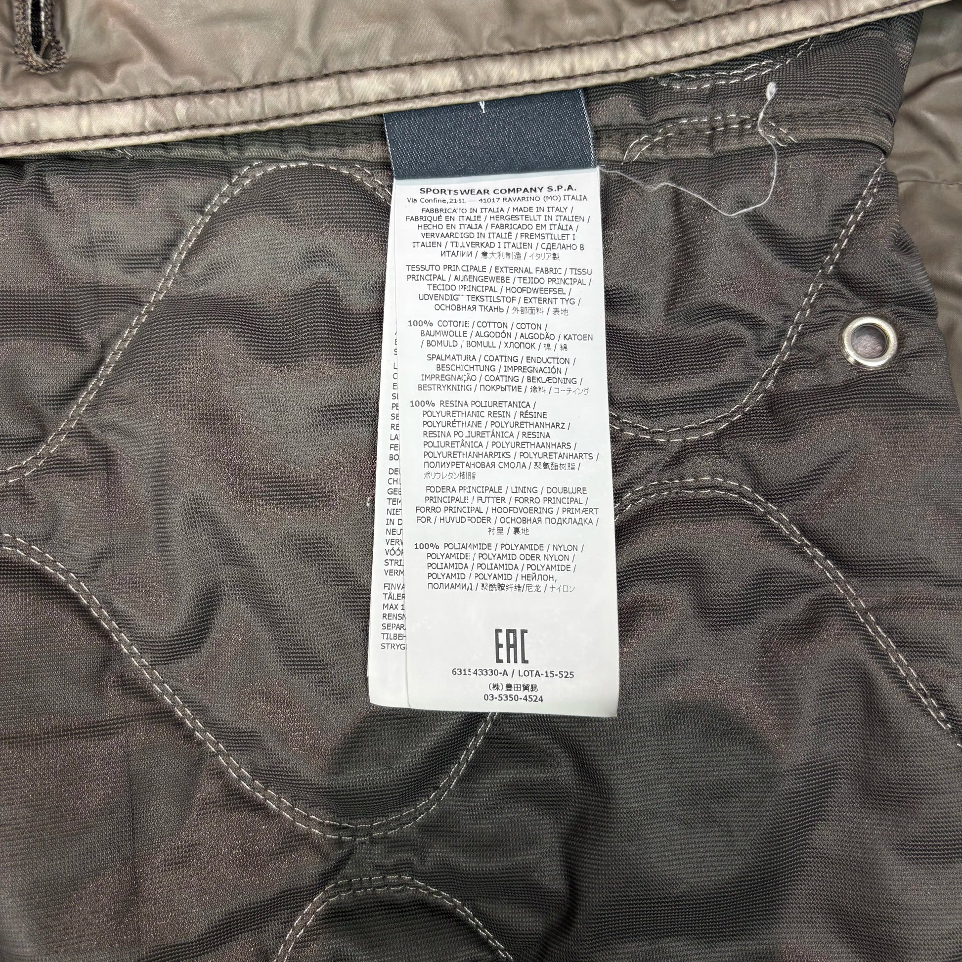 Stone Island Brown Mussola Gommata Collared Jacket