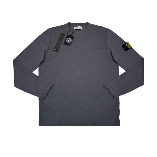 Stone Island Grey Compass Patch Crewneck Jumper