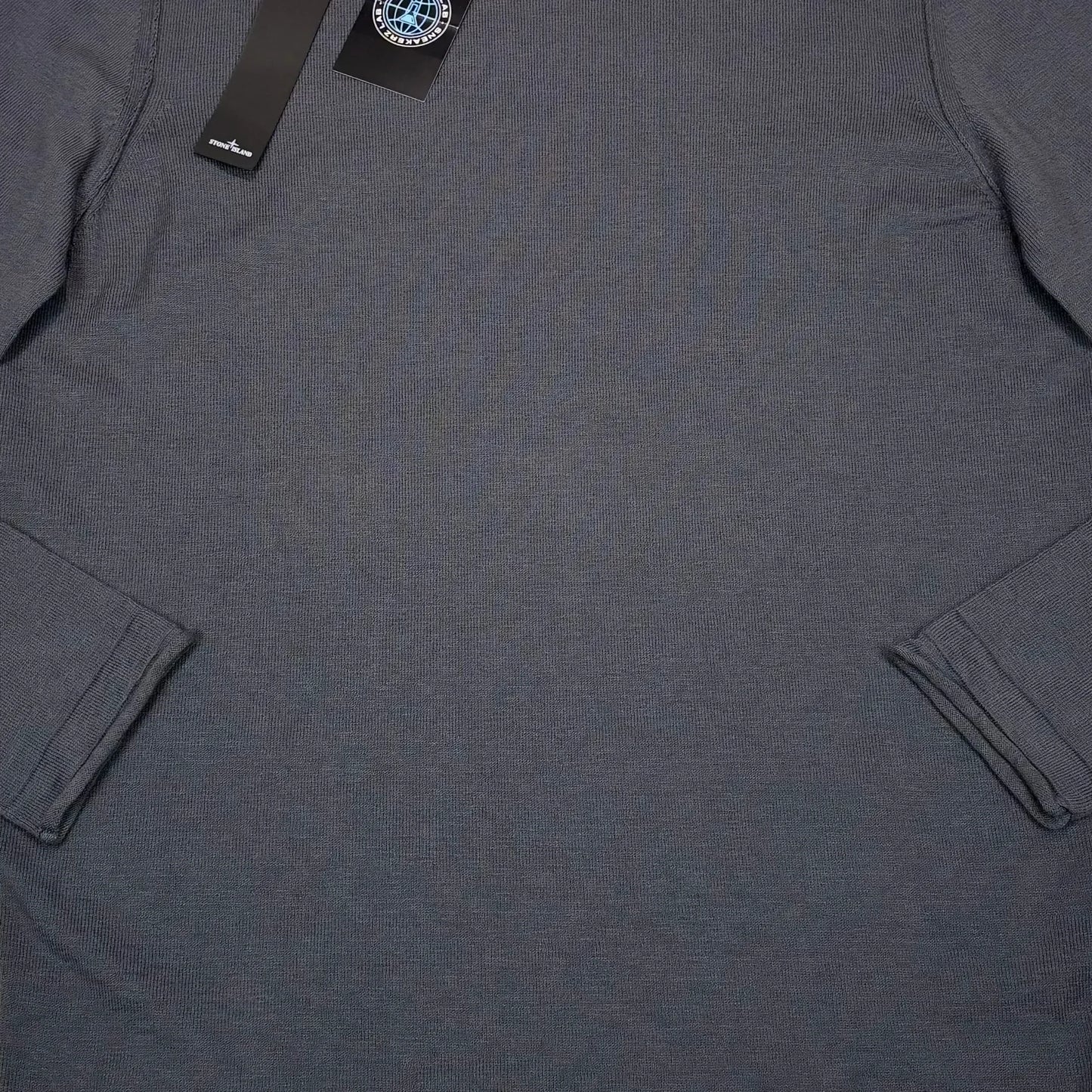 Stone Island Grey Compass Patch Crewneck Jumper