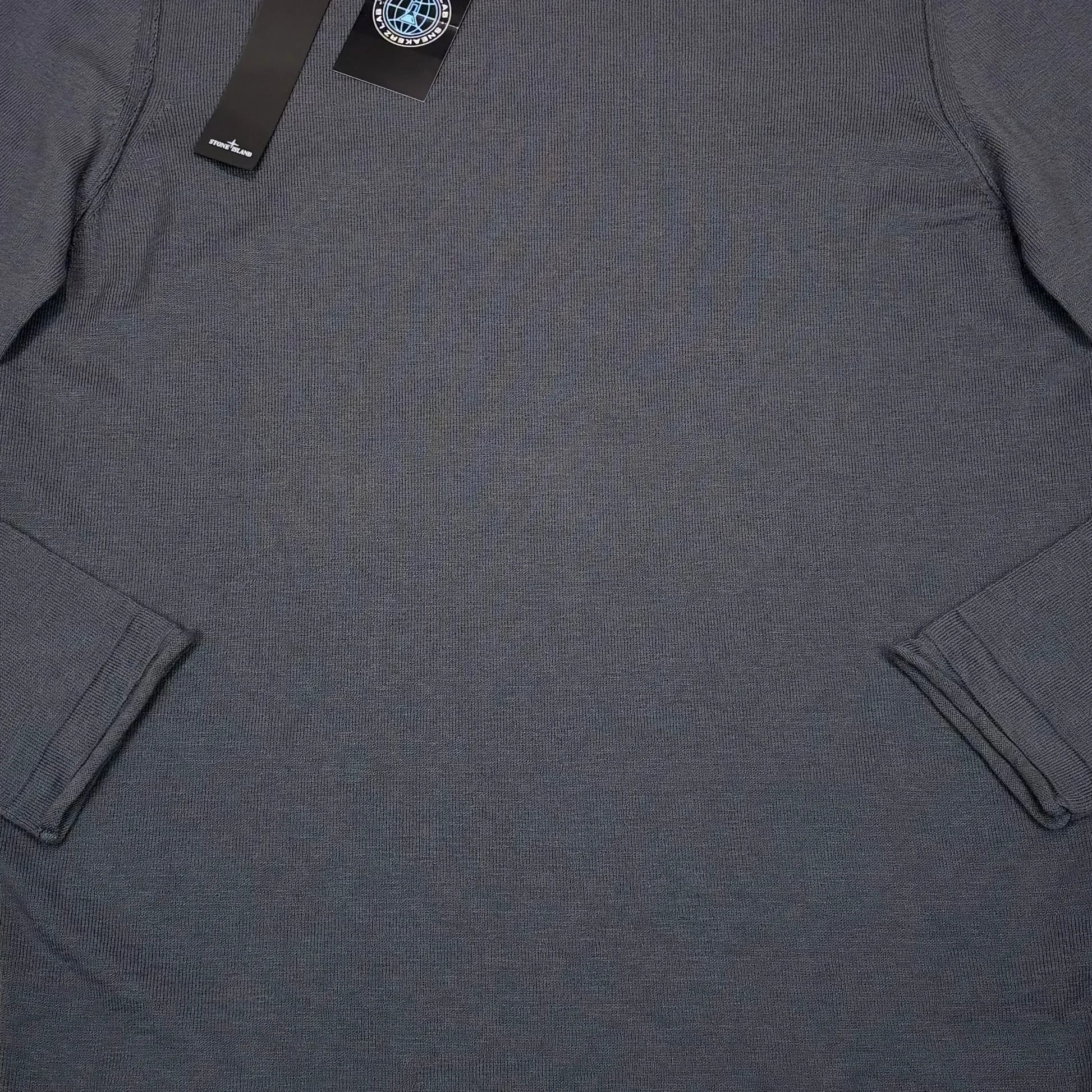 Stone Island Grey Compass Patch Crewneck Jumper
