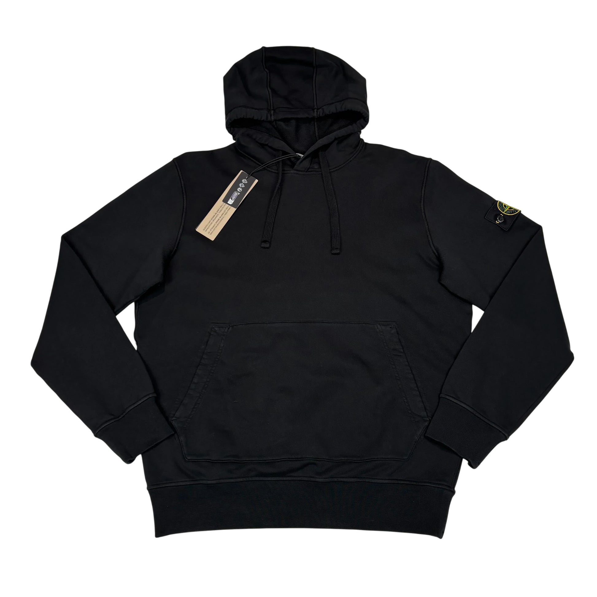 Stone Island Black Compass Patch Hoodie
