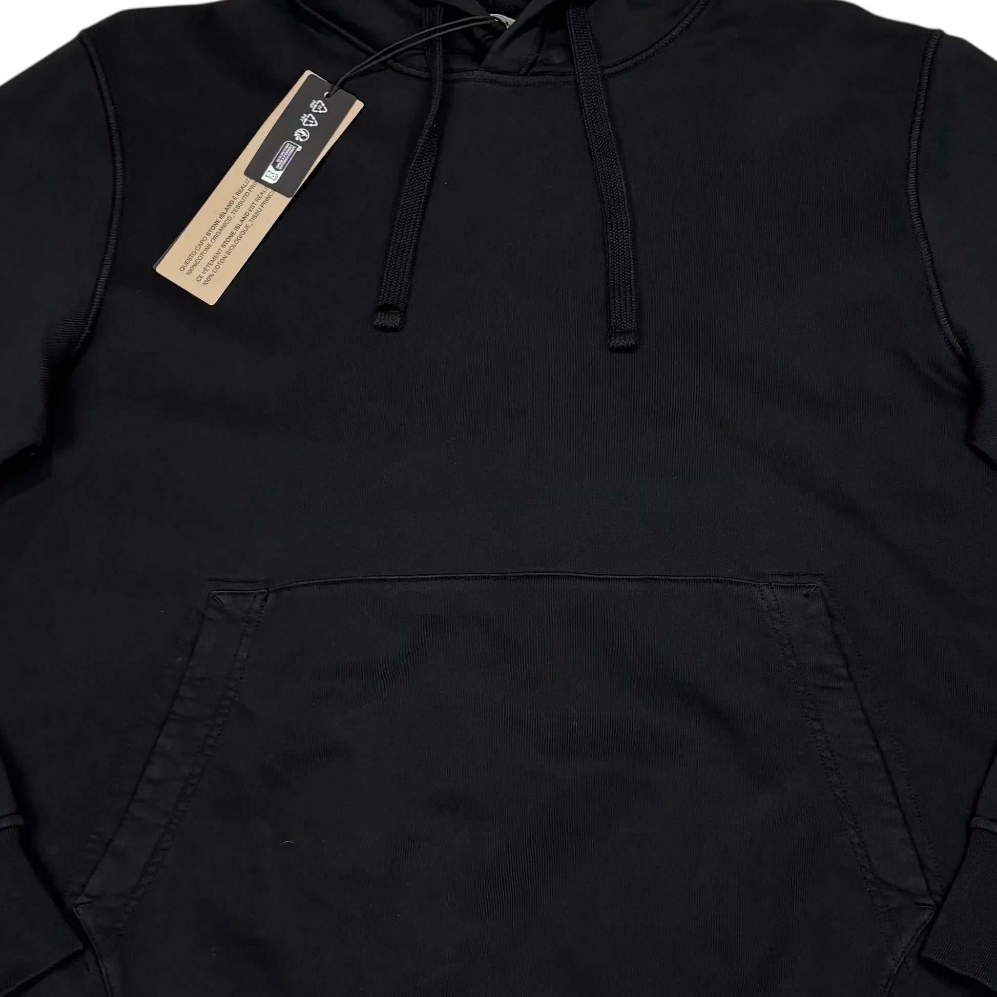 Stone Island Black Compass Patch Hoodie