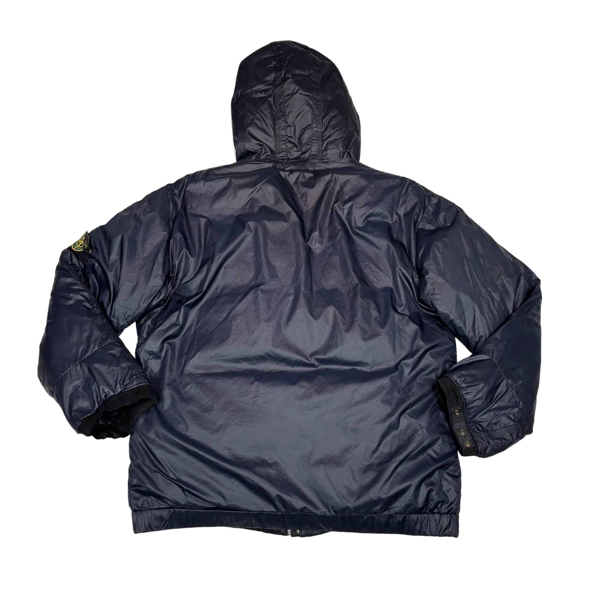 Stone Island Navy Mesh Badge Goose Down Puffer Jacket