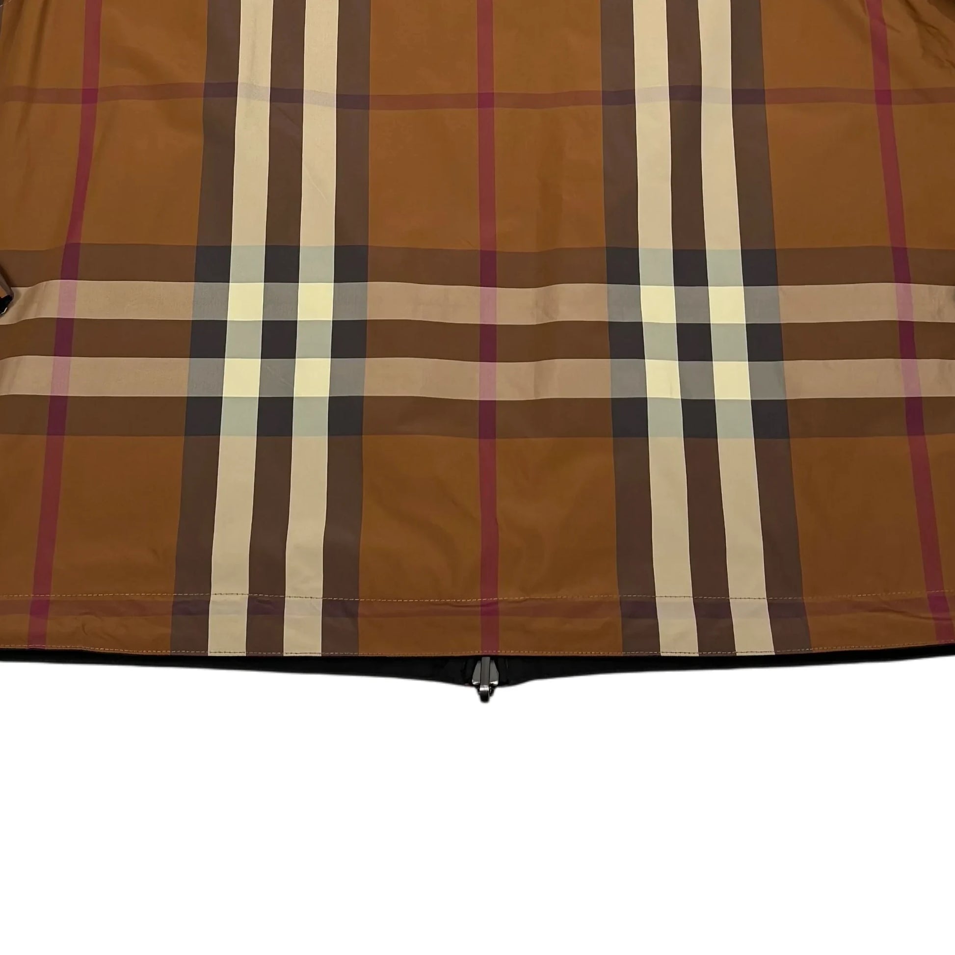 Burberry Black with Reverseable Check Water Resistant Hooded Jacket