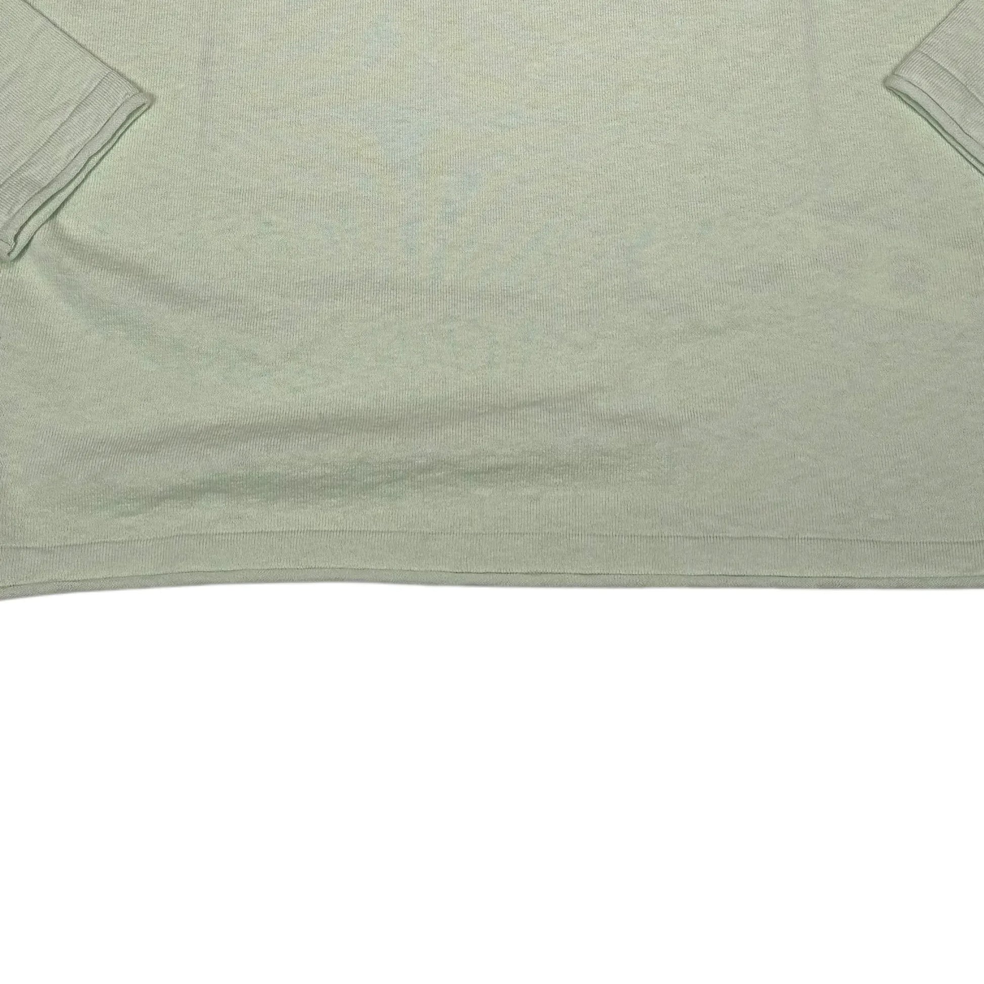 Stone Island Lime Green Compass Patch Crewneck Jumper